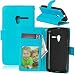 Produktbild Nancen Alcatel One Touch Pixi 3 4.0 (4.0 Zoll) Lederhülle Neu Style Acht Farbe Weich PU Flip Case Ledertasche / Schutz Etui, Einfach Vintage Kollektion Karten Slot Foto Wallet Hülle Handy Tasche Zubehör
