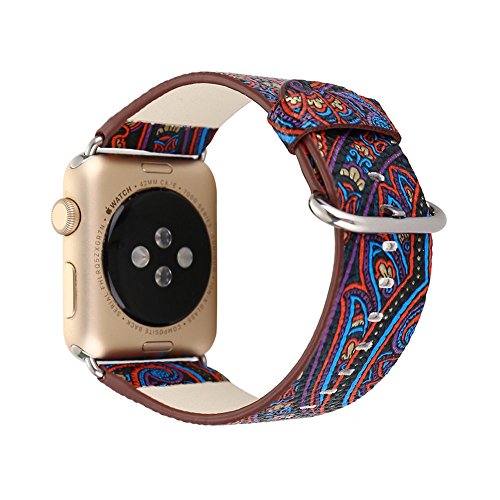 Preisvergleich Produktbild kokome Apple Watch Band National Stil Colorful Totem Ethnic Design für iWatch (38, Blau)