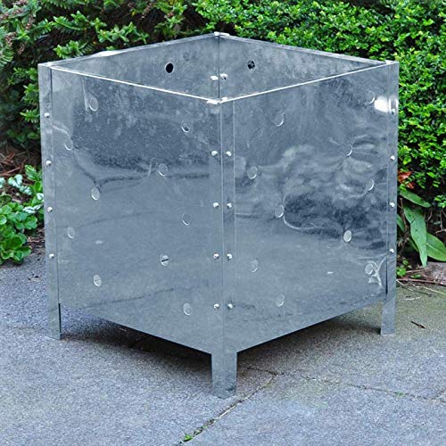 Homezone Galvanised Metal Garden Incinerator Burning Fire Bin Garden Waste Disposal Perfect For