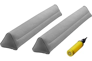 VEVOR Tour de Lit Bébé, 1205 mm, Barrière de Sécurité Gonflable, Lot de 2, avec Pompe à Main, Pare-chocs Antidérapant Léger Portable, Convient aux Tout-petits, pour Lits Jumeaux, Complets, Queen, King