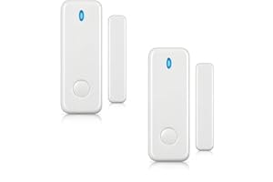 UMEIMA 433MHZ Rilevatore di porte e finestre senza fili, induzione magnetica sensibile, utilizzato con sistemi di sicurezza domestica e antifurto (confezione da 2)