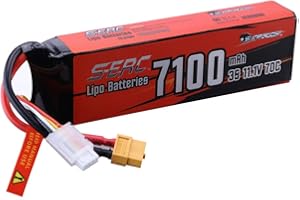 SUNPADOW 3S RC Lipo Battery 11.1V 70C 7100mAh Soft Pack with XT60 Connector for RC Car Truck Tank Boat Racing Hobby