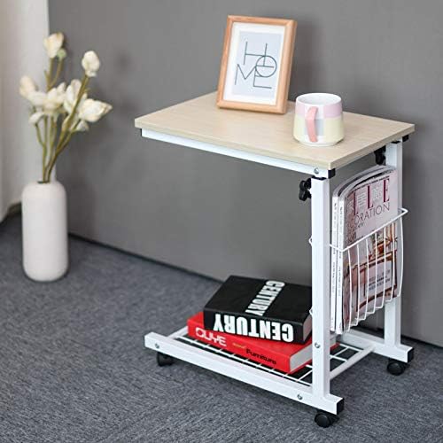 C.N. Simple and Modern Removable Bedside Table Lifting Bedroom Small Coffee Table Lazy Computer Table Sofa Small Desk/Coffee Table,Style4,One Size