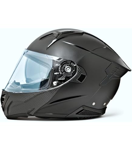 4U Supreme Full Face Helmet ZX9 Flex Black : Amazon.in: Car