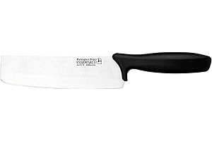 Rockingham Forge Couteau Nakiri 17,5 cm - Couteaux de cuisine légers et tranchants en acier inoxydable avec manche noir