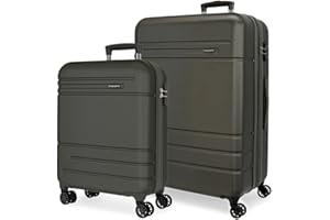 MOVOM Galaxy Set di valigie nero 55/68 cm rigida ABS chiusura a combinazione laterale 109 L 6,56 kg 4 ruote doppie equipaggiamento a mano