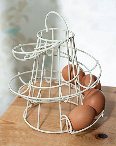Yontree® Schönes Eierregal Spirales Eisenregal Geeignet für ca. 12-15 Eier Kreative Küchenregale - 6