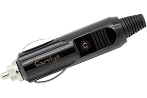 Carviya, presa accendisigari maschio da 3 5 6 8 10 15 20 A, con presa ausiliaria AUX da 12 V e indicatore del diodo e fusibile