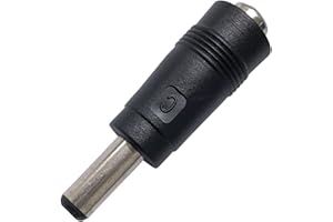 KEPLE Zasilacz DC 5,5 mm x 2,1 mm do 5,5 mm x 2,5 mm, wtyczka żeńska na wtyczkę męską, konwertowany do sprzętu monitoringu wideo, aparatu, oświetlenia LED, laptopa, komputera