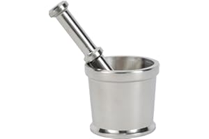 Royalford Pestle & Mortar Set | Premium Stainless Steel Spice Grinder| Sturdy Pestle & Mortar Set | Durable, Long-Lasting & Easy Cleaning Mixing Bowl | Herbs Spices Crusher