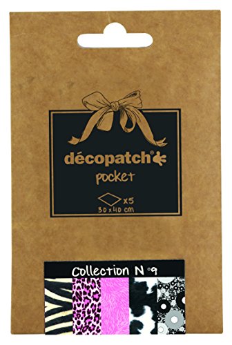 Decopatch Tasche Nr. 9 mit 5 verschiedenen Papieren