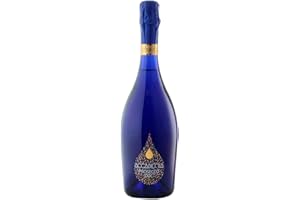 ACCADEMIA BOTTEGA SPA Accademia Prosecco Bottle Rainbow Collection Wine Gift 75cl | Ideal Birthday, Christmas, Anniversary, Celebration, Occasion, Wedding Present - (Blue)