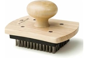 PIZZACRAFT Spazzola Professionale per Forno Pizza e Pietra Refrattaria – Set Pulizia con Raschietto, Manico Lungo, Ideale per Forno a Legna, Gas e Elettrico (Spazzola per pizza)