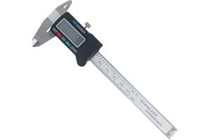 Utoolmart Calibro digitale 4 pollici 100 mm x 0,01 mm Strumento di misurazione in acciaio inossidabile per misurazioni di precisione Profondità interna esterna 1 pz