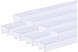 INCREWAY Slip On Cabinet Door Protector, 8PCS Clear Plastic Edge Guard for Protecting Kitchen Cabinet Stool Foot Rails Chair Rung from Chipping