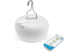 Newgarden - Lampe de camping et d'urgence LED Cherry. Lampe portable avec crochet et aimant, sans fil avec batterie rechargeable USB. 900 Lumens et jusqu'à 20 heures d'utilisation. (Blanc)
