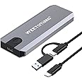 WEETOTUNG M.2 USB 3.1 USB-C Tool-Free HDD SSD PCI-E NVME and NGFF Portable Case Enclosure for Windows Mac OSX Linux and Other Operational System and 6TB Maximum Capacity Compatible
