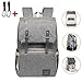 Produktbild Baby Wickelrucksack mit 2 Pcs Kinderwagen-haken, Multifunktionale Wasserdichte Wickeltasche mit große Kapazität und warme Tasche, Babytasche für Reise (grau)