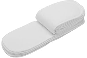 SONEW 10pcs Soft&Breathable Baby Diapers Toddler Cotton Nappy Insert Liners Reusable Cotton Cloth Diaper 12.5 * 4.7in Common Size(6 Layers)