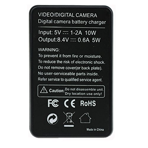 LP-E5-S Chargeur de Batterie pour Un Seul Chargeur LCD pour Canon EOS Rebel XS  Rebel T1i  Rebel XSi  1000D  500D  450D