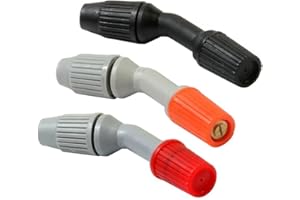 UTTASU Replacement Spray Nozzle for Sprayer Lance, Ajustable Weedkiller Cone Design, Suitable for 3L/5L/8L Backpack Sprayers, Multiple Color Options(Black With Valve)