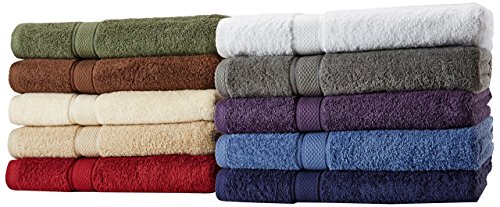 Pinzon by Amazon Handtuchset aus Baumwolle, Moosgrün, 2 Bade- und 4 Handtücher - 4
