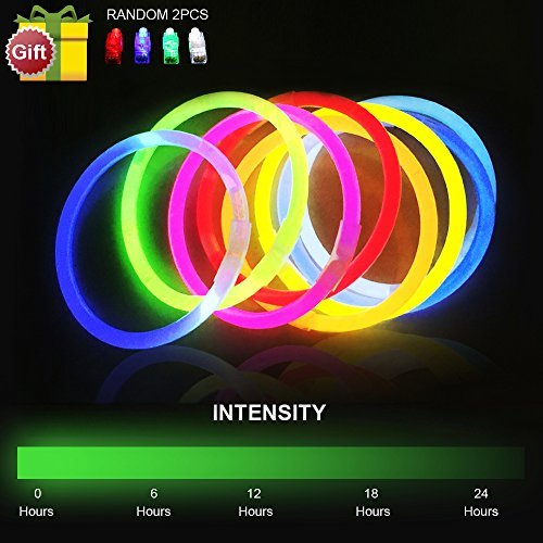 Preisvergleich Produktbild KYC 100 Arm-Knicklichter 100x TopFlex Verbinder 8" Leuchtstab Mitbringsel Pack Posenkörper gemischte Farben Zubehör