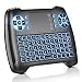 Produktbild Molorical Mini Tastatur mit Touchpad Beleuchtet, Funktastatur mit Maus, 2.4GHz QWERTY Keyboard Kabellos, Wireless Tastatur USB Fernbedienung, für Smart TV, HTPC, IPTV, Android TV Box, XBOX360, PS3,PC
