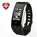 Produktbild Fitness Tracker mit Pulsmesser ,Pluvansay Fitness Armbänder mit Schrittzähler,Schlafmonitor Touchscreen und Kalorienzähler /Vibrationsalarm Anruf SMS Whatsapp Für Android/ iOS Telefonkompatibel