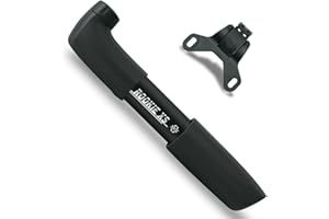 SKS Germany ROOKIE XS & XL Pompe à vélo avec forte puissance de pompage (accessoire de vélo avec tête réversible pour toutes les valves, mini pompe robuste et puissante, gonflage confortable)