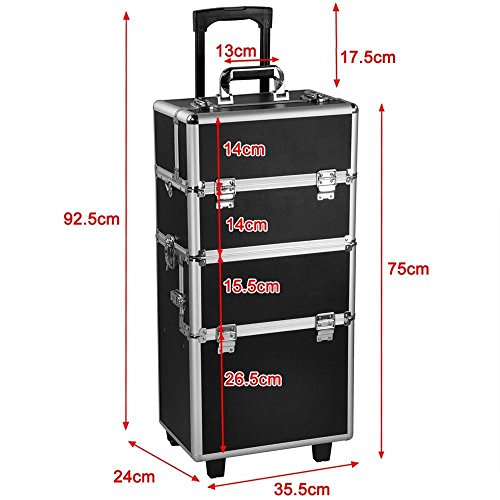 Yahee Alu Kosmetikkoffer Friseurkoffer Multikoffer Beauty Case verschiedene Farben und Größen - 6