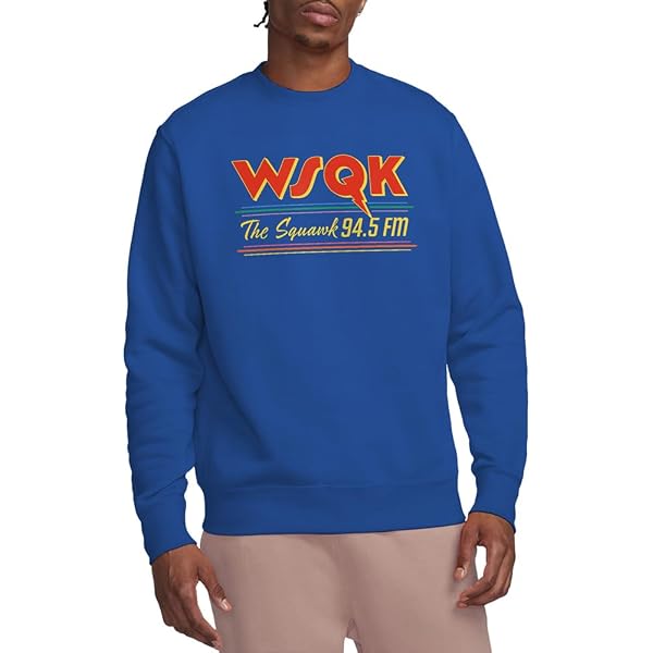 Stranger Things Lucas WSQK Squawk Offiziell Lizenziertes T-Shirt – Klassisch Geschnitten