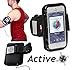Produktbild Navitech Wasser Wiederständiges Schwarz / Silbernes Neoprene Sport / Jogging / Lauf Armband Mit "Reflektor Streifen" Für Größere Smart Phones / Handys (4.0 Zoll) Wie Zum Beispiel Das HTC Desire HD, HTC Sensation, HTC EVO 3D, HTC HD 7, HTC 7 Mozart, HTC 7 Trophy, HTC 7 Pro, HTC Titan, HTC Radar, HTC Desire S