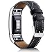 Produktbild Fitbit Charge 2 Band AIRED Smartwatch Zubehör Ersatz Uhrenarmbänder mit echtem Leder und Metall Verschluss für Fitbit Charge 2 HR Fitness Tracker (Braun)