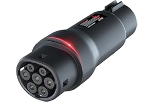 MCEVKELN EV Adattatore da Tipo 1(SAE J1772 Cavo di Ricarica) a Tipo 2 (IEC 62196 Auto Elettrica) | EV Convertitore da Tipo 1 Cavo di Ricarica per Tipo 2 Veicoli Elettrici, Ipermeabile 54 | 32A/16A