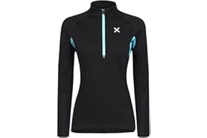 MONTURA thermic 3 maglia donna MMZP59W 9029 colore nero ice blue maglia tecnica da donna ideale per attività outdoor come trekking arrampicata alpinismo sci alpinismo
