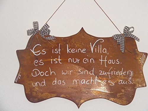 Rost Schild / Haus Spruchtafel