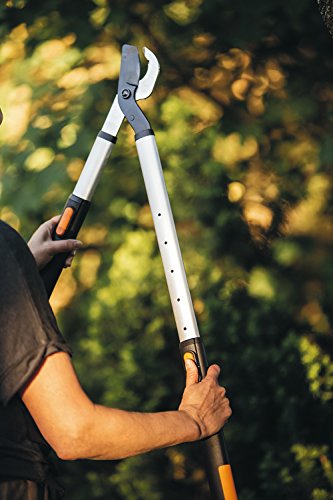 Fiskars SmartFit Bypass-Teleskop-Astschere für frisches Holz, Antihaftbeschichtet, Gehärteter Präzisionsstahl, Grifflänge 66 bis 90 cm, Schwarz/Orange, L86, 1013564 - 8