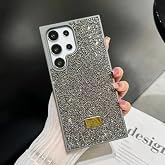 Coverzone Samsung Galaxy S23 Ultra ile Uyumlu Elmas Desen Taşlı Kılıf &ndash; 2 mm Kamera &Ccedil;ıkıntı Koruma, Işıltılı L&uuml;ks Şık Darbe E
