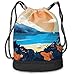 Produktbild ZKHTO Oil Painting Multifunctiona Drawstring Sport Backpack Foldable Sackpack