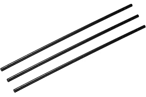 Rebower Plastic Round Rod POM Polyoxymethylene Rods Hard Bar,[for Engineering,Agriculture,Industry,DIY] - 3/10 Inch Dia 16 Inch Length/Black / 3 Pcs