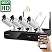 Produktbild xmartO® 960P ( 1280 x 960 ) FHD Funküberwachungssystem Wlan System Set mit 8 Kanal NVR ,4* Wireless-Sicherheits Nachtsicht Überwachungskamera (25m Nachtsicht, Plug and Play , Smartphone Remote View )