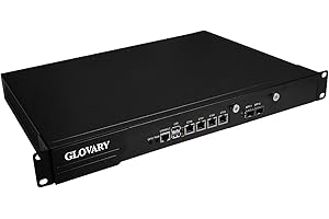 Glovary Firewall Rackmount 2 x 82599ES 10GbE SFP N305, 4 x i226V 2.5GbE LAN, DDR5 16GB RAM 512GB SSD, 19" Network Router Appliance, AES-NI, OPNsense, VGA, GPIO, 2 x Power