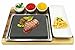 Produktbild Fecihor Heißen Steaks Stein Set Hot Stone für Fleisch Grillt, Heisser Stein und Teller Set, Bambusplatte und Keramik Side Sauce Schüsseln, 38 x 27 x 3 cm