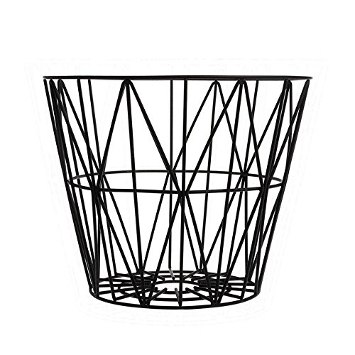 ferm LIVING Wire Drahtkorb Medium, schwarz Ø 50cm H 40cm