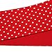 Sea Team Bows Red with White Polka Dots Double Wide Headwrap Cotton Headband
