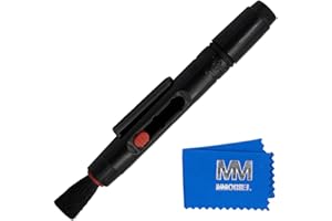 ‎MMOBIEL MMOBIEL Profesjonalny pędzel do czyszczenia z włókna węglowego kompatybilny z obiektywami i filtrami cyfrowych aparatów lustrzanych, czyszczenie na sucho z ściereczką do czyszczenia z mikrofibry