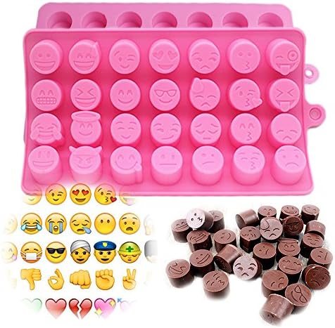 ITOP Facial Expression Shape Silicone Tools Cake Mold Muffin Chocolate DIY Mould Cake Fondant Mould Baking Mold Decor for Home Kids (set of 2pcs)