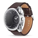 Smart Watch Dual Time Zone Farbdisplay IP68 Wasserdicht Herzfrequenz Blutdruckmessung Sport Uhr, braun