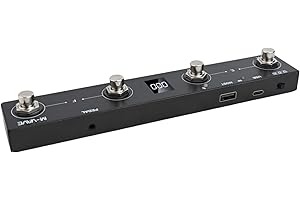 VERSAGENIUS for M-VAVE Chocolate Plus For MIDI Footswitch Controller Rechargeable 4Buttons,Wireless Guitar Footswitch Pedal Controller (Black)